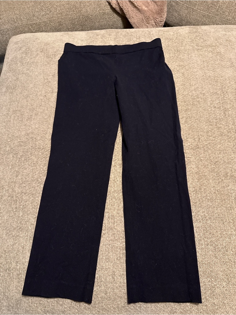 LOFT Black Pull-On Wide Leg Career Pants Size 6 Stretch Trouser